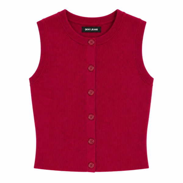 Dkny T-shirts hauts et polos Fuchsia - T-SHIRT COURT SANS MANCHES AVEC LOGO - L - Ref 62 €